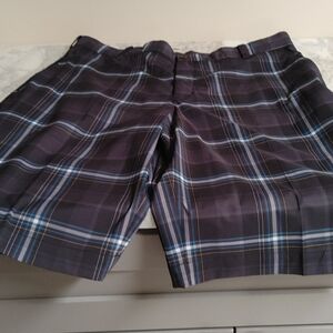 Nike Golf Black Plaid Shorts 34